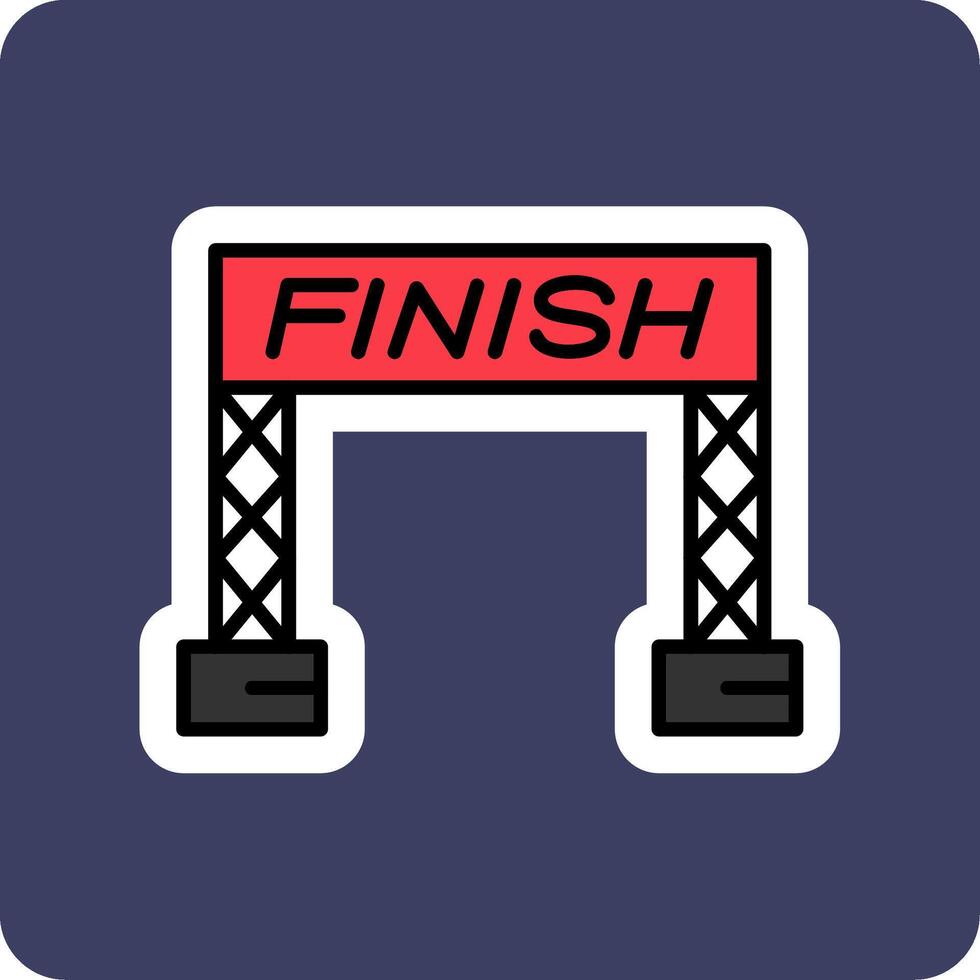 Finish Line Vector Icon