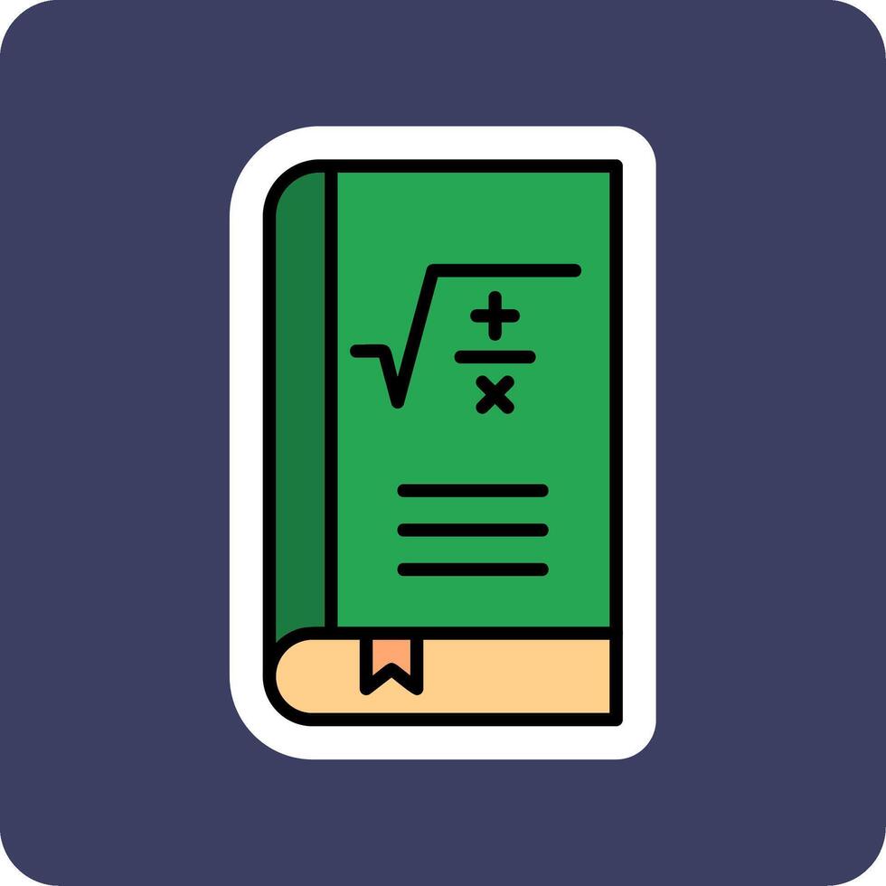 matemáticas libro vector icono