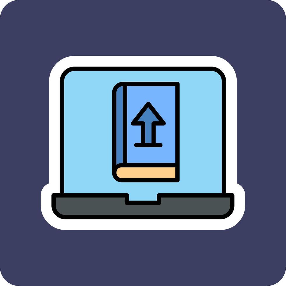 Upload Book Vector Icon