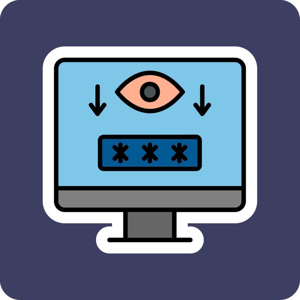 Computer Spyware Vector Icon