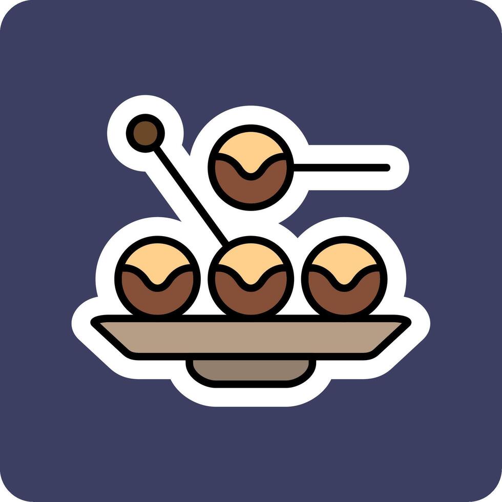 takoyaki vector icono