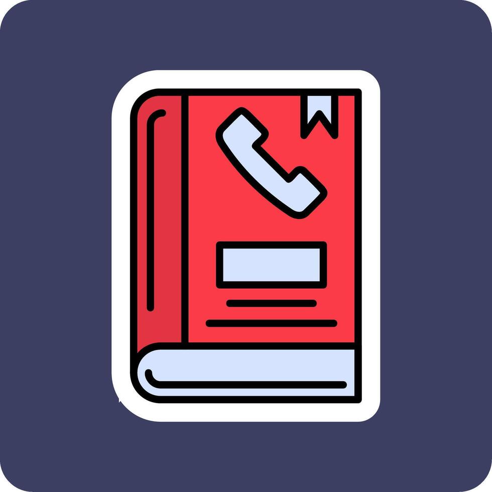 Phone Book Vector Icon