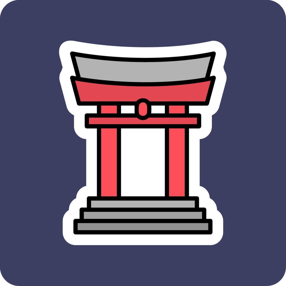 Torii Gate Vector Icon