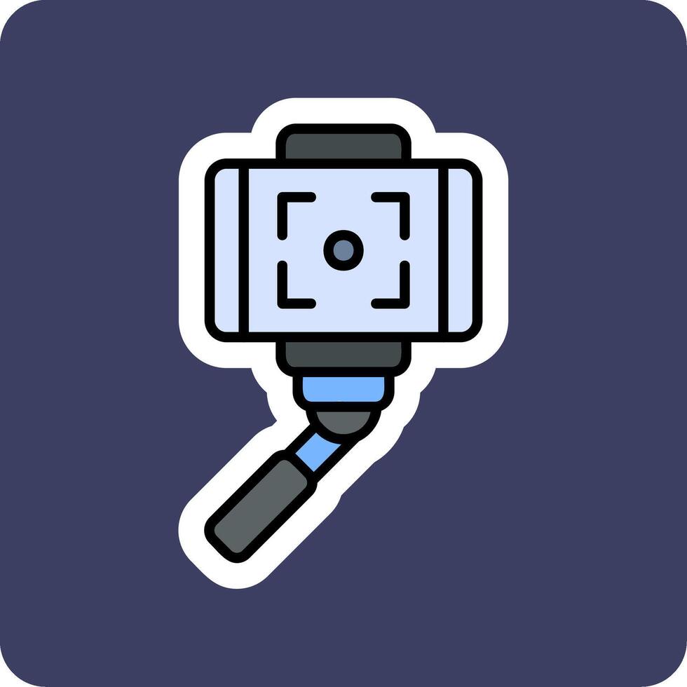 icono de vector de palo selfie