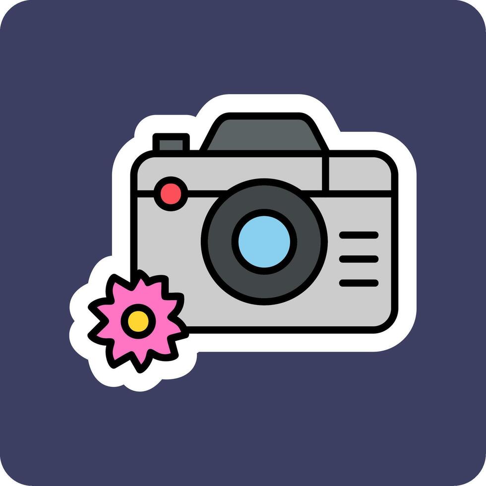 icono de vector de cámara de fotos