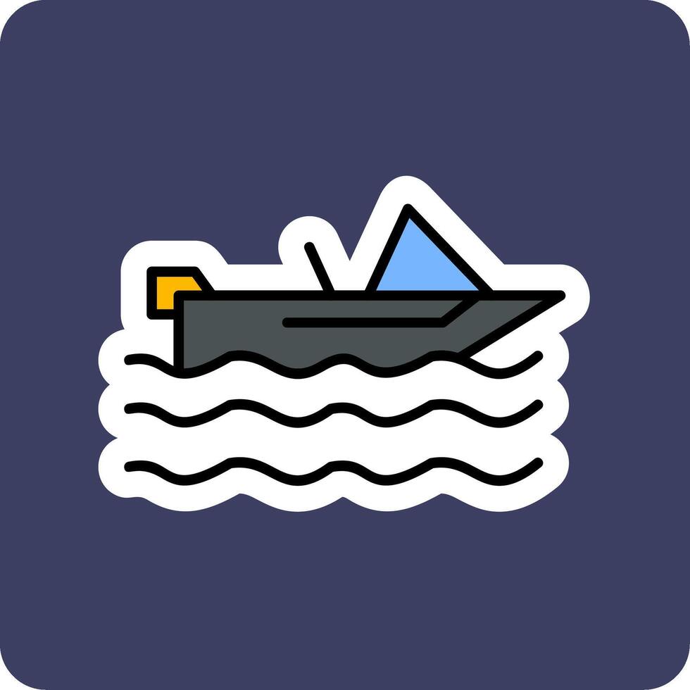 Motorboat Vector Icon