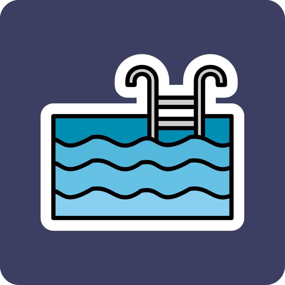 icono de vector de piscina