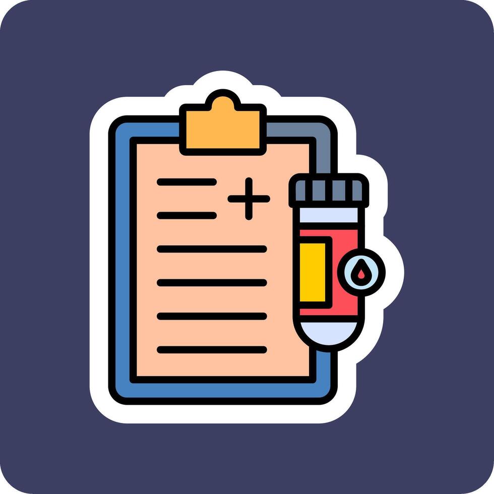 Urine Report Vector Icon