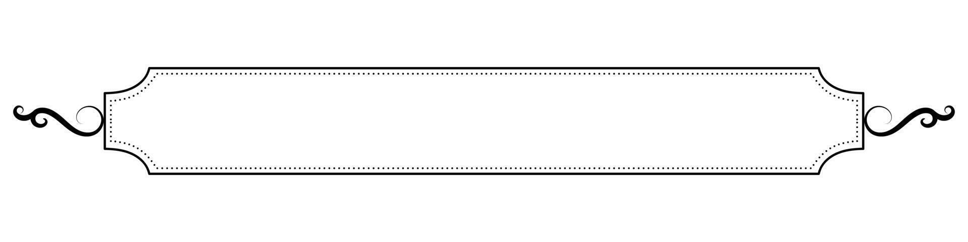 vintage horizontal frame Label lines for making catalogs and brochures for coffee shops and boutiques. vector