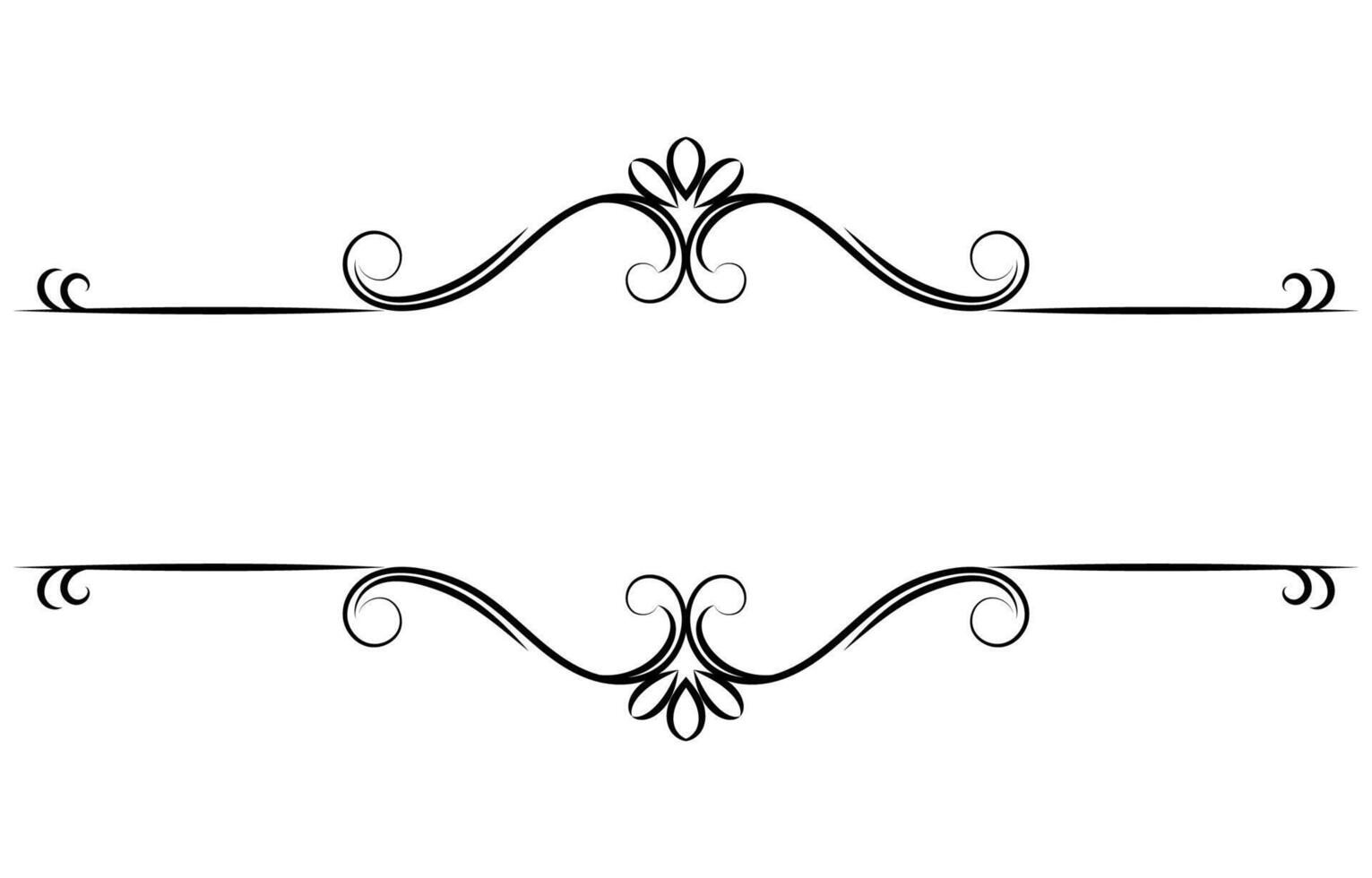 Thin vintage lines for old style decorations. Pen lines for graphic elements vector
