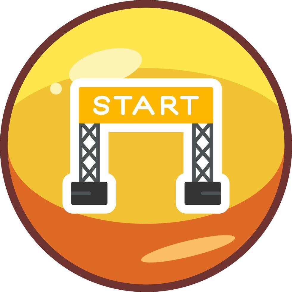 Start Line Vector Icon