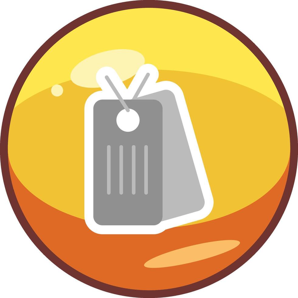 Dog Tag Vector Icon