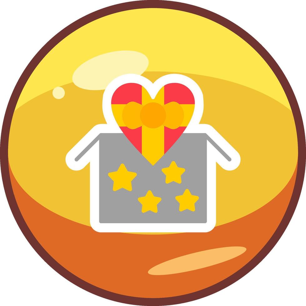 corazón caja vector icono