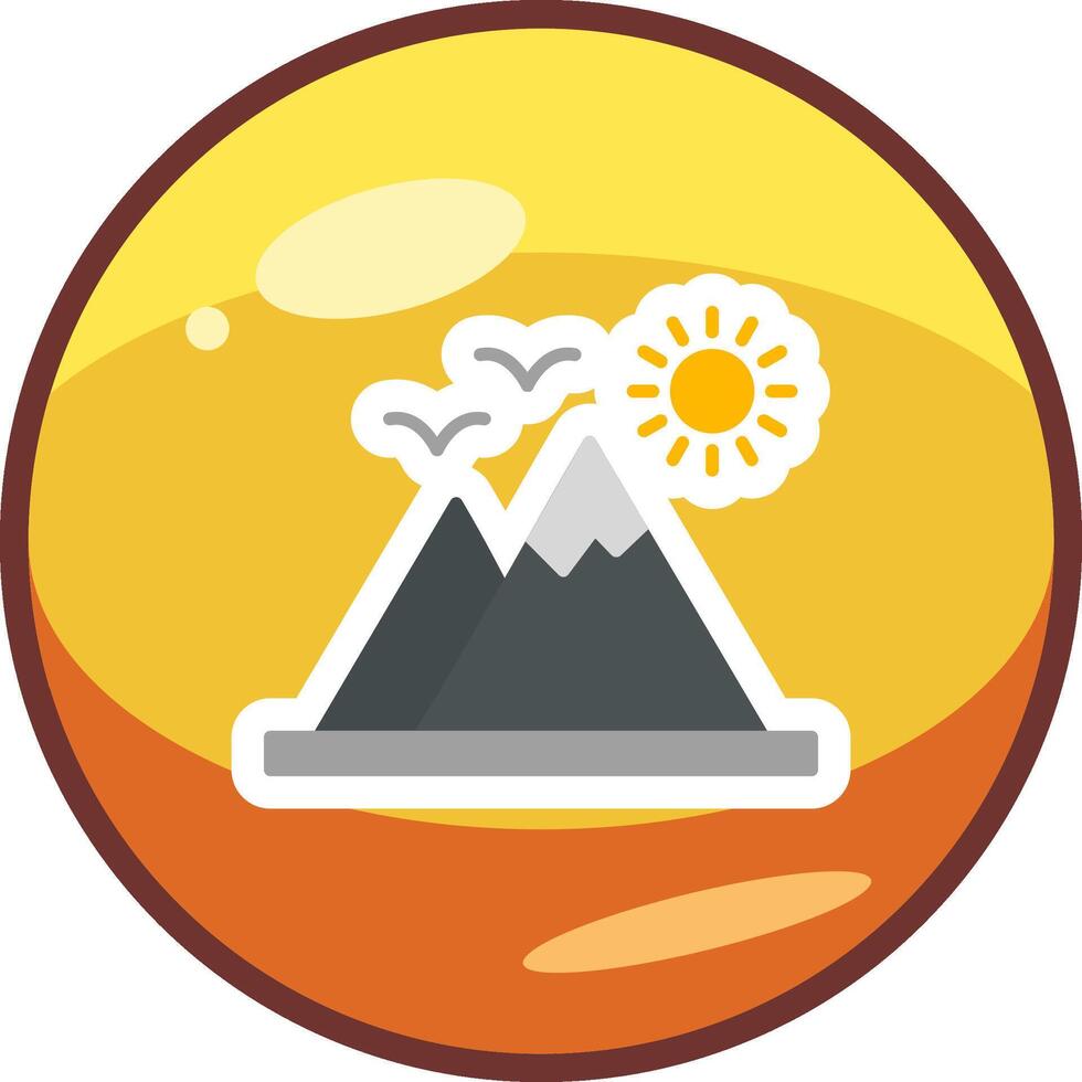 icono de vector de montaña