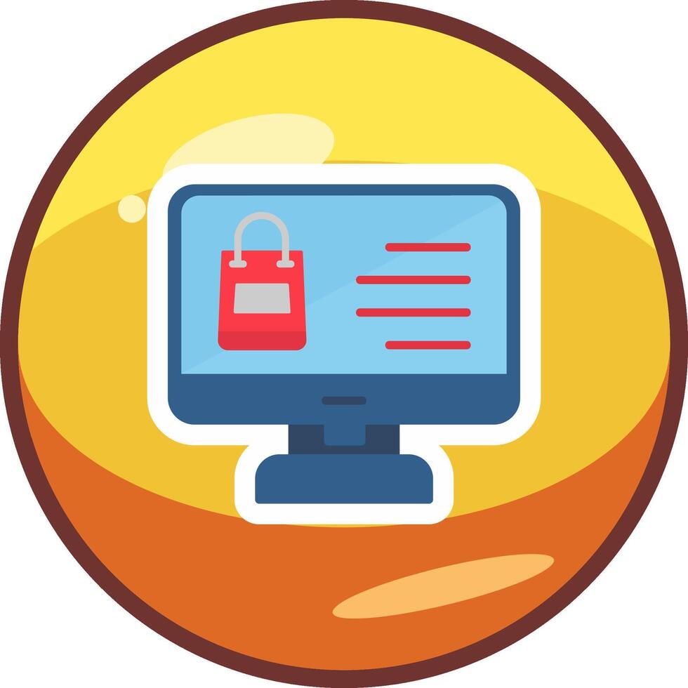 Monitor Screen Vector Icon
