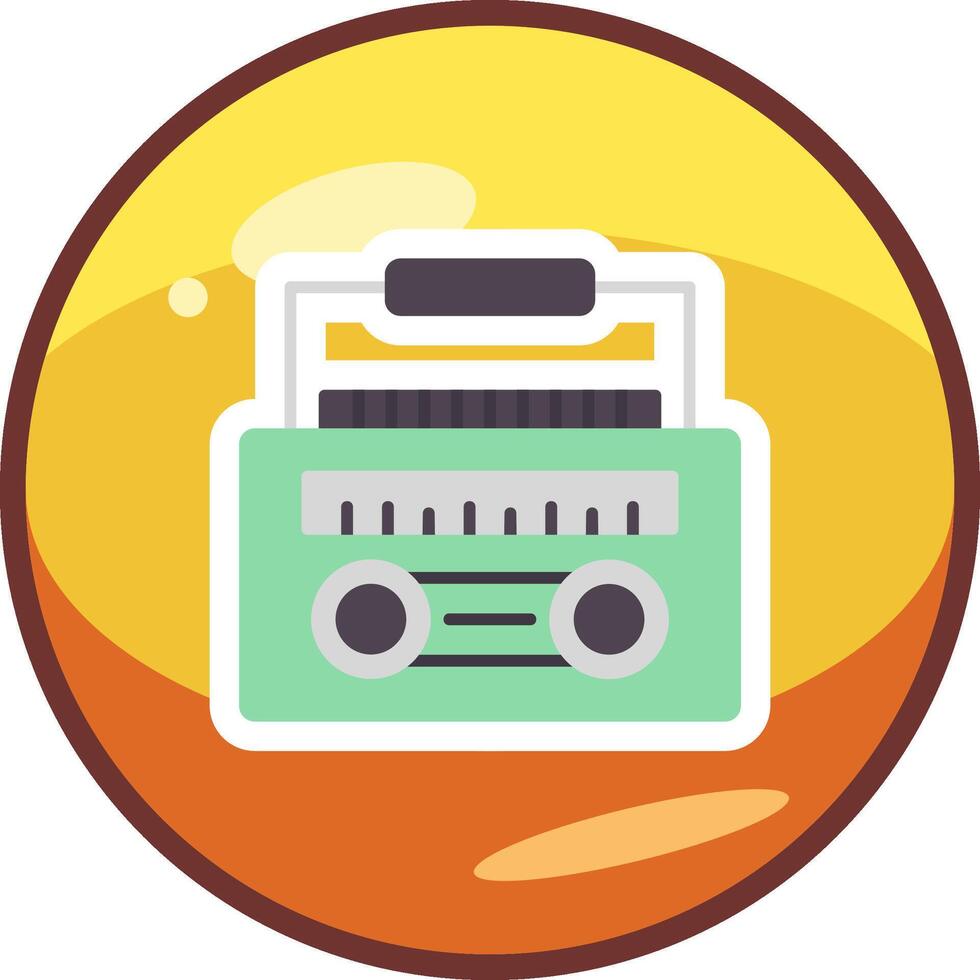 Radio Cassette Vector Icon