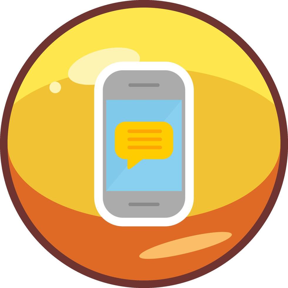 Phone Message Vector Icon