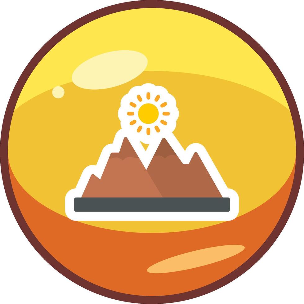 icono de vector de montaña