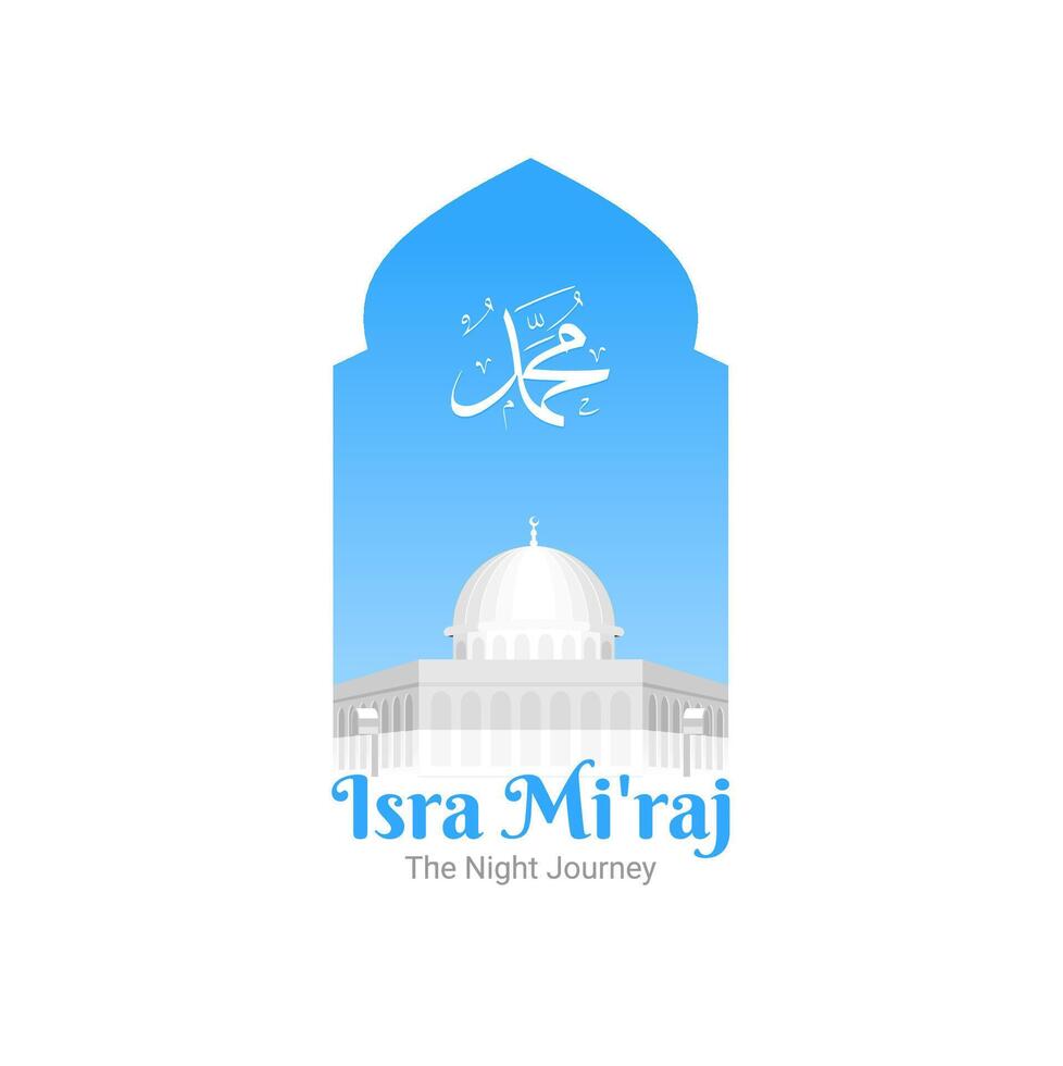 Al isra wal miraj greeting for social media vector