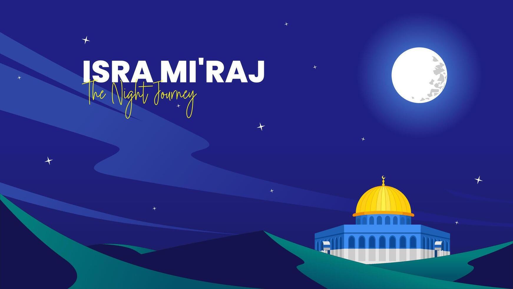 Al isra wal miraj greeting for social media vector