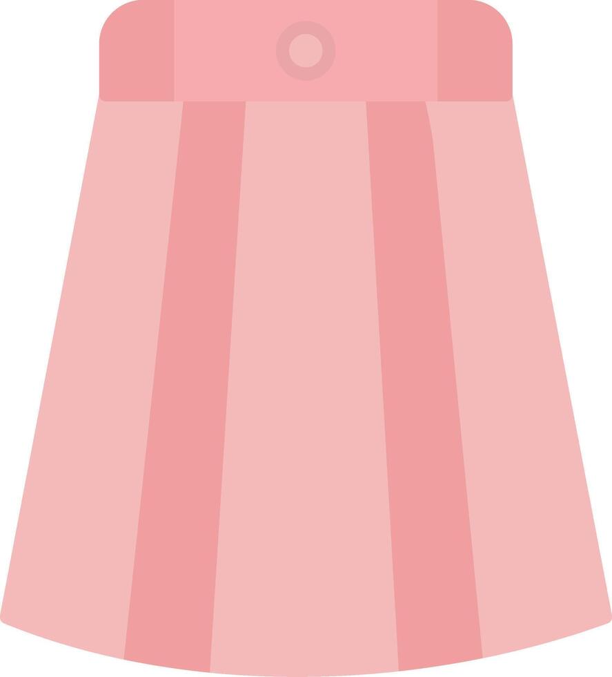 Long Skirt Flat Light Icon vector