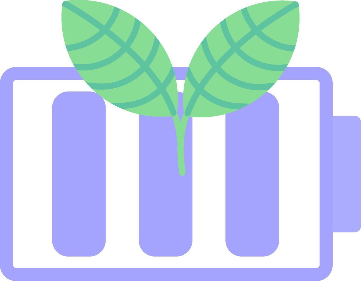 Eco Battery Flat Light Icon vector