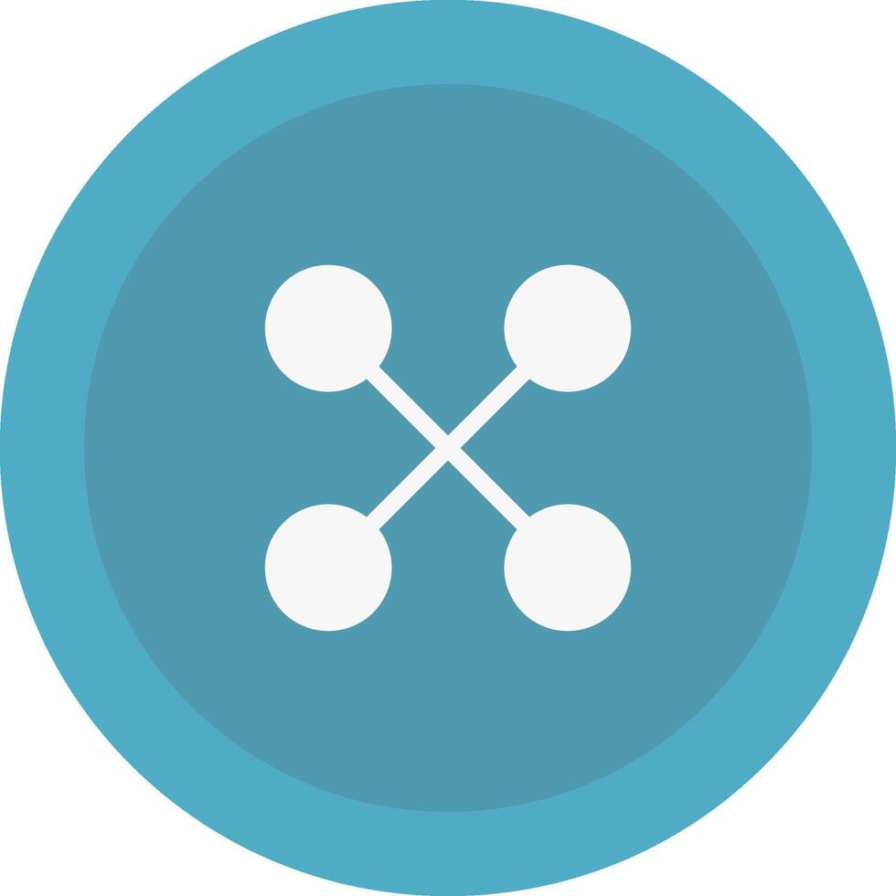 Cloth Button Flat Light Icon vector