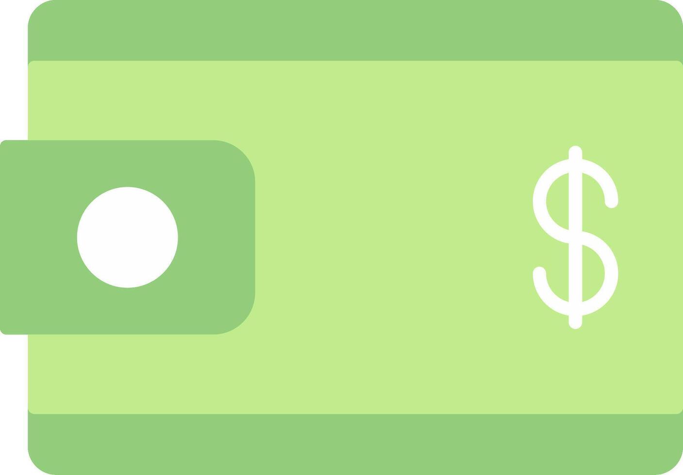 Wallet Flat Light Icon vector
