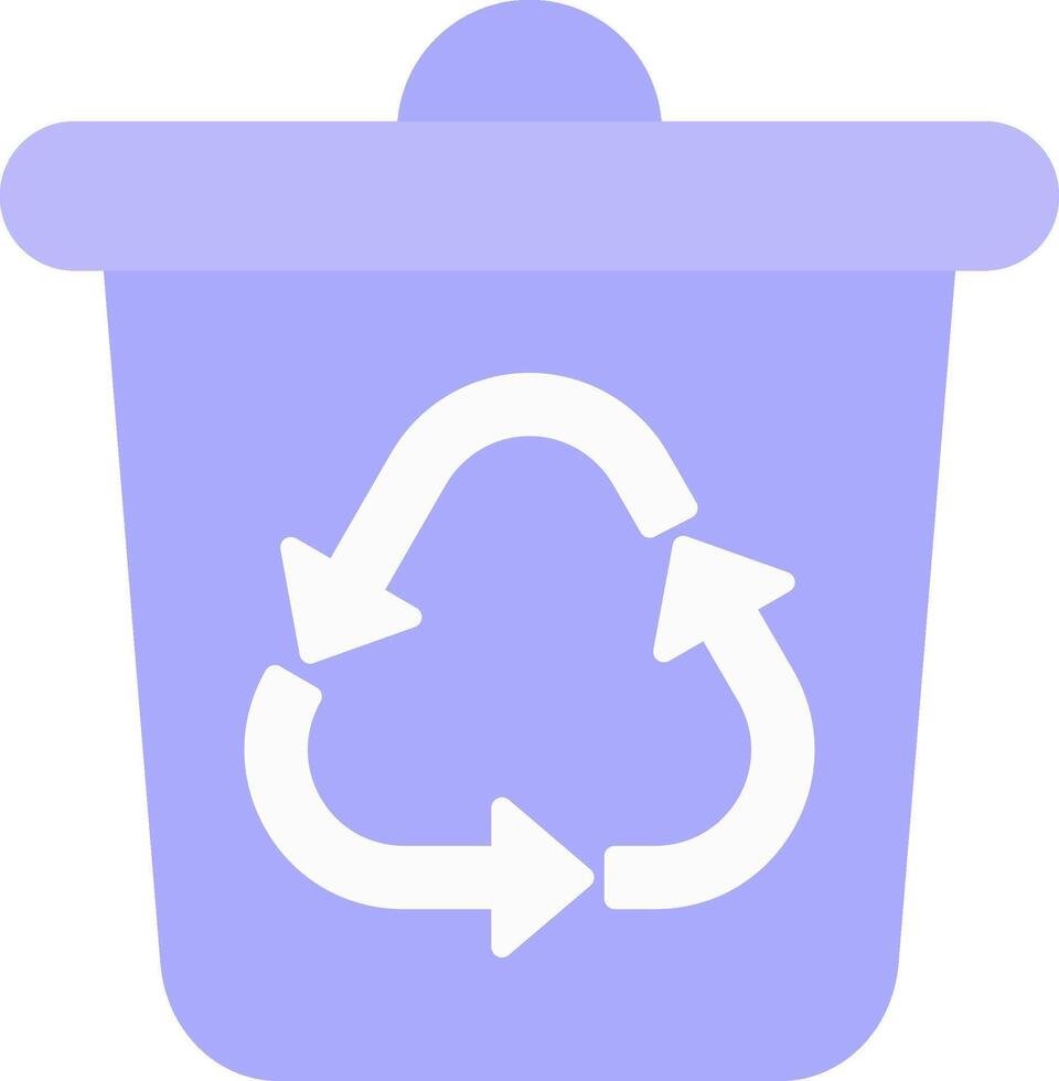 reciclar compartimiento plano ligero icono vector