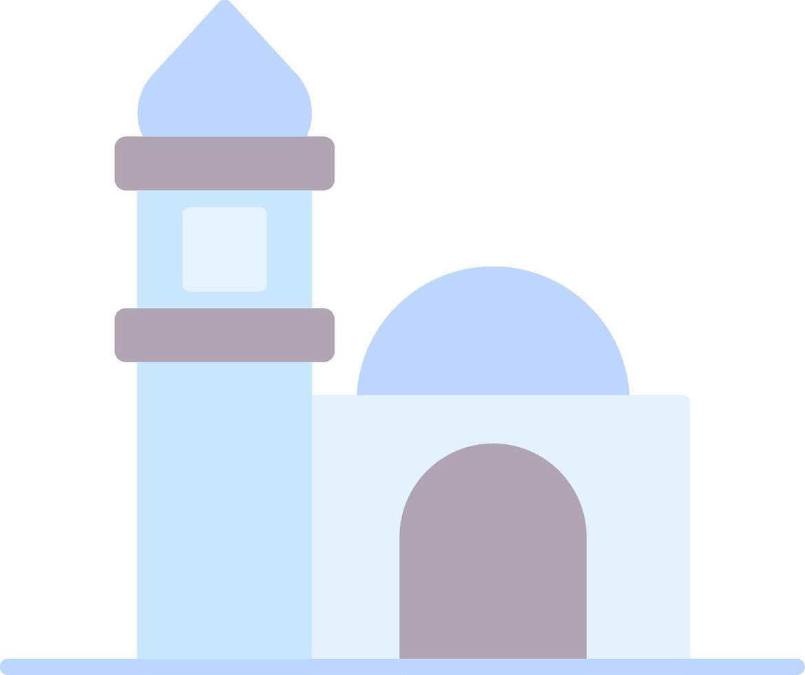 mezquita plano ligero icono vector