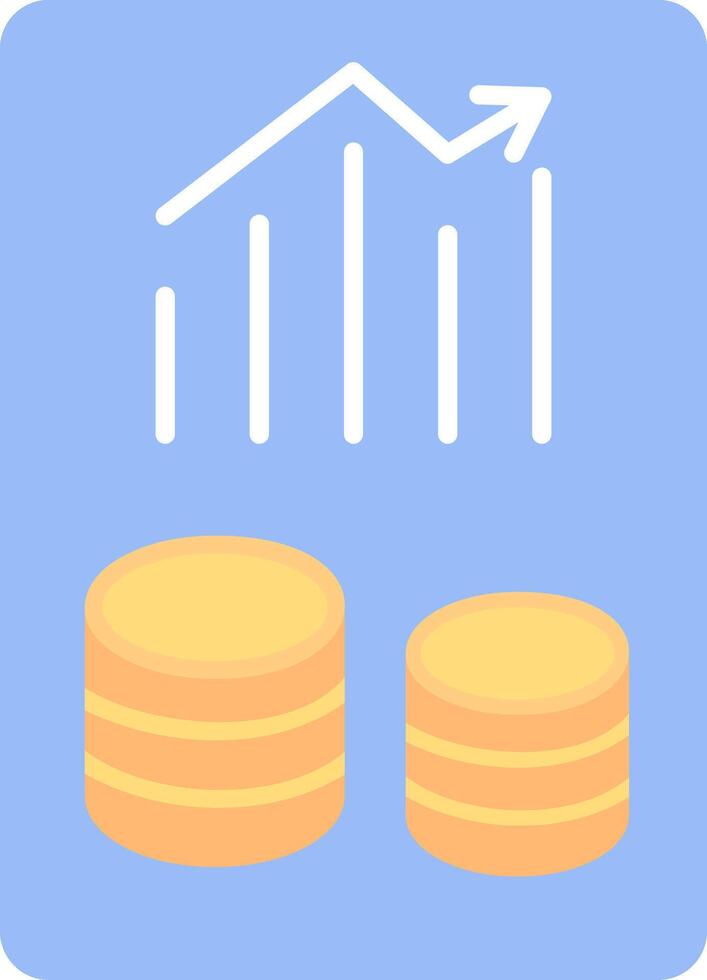 Finance Report Flat Light Icon vector