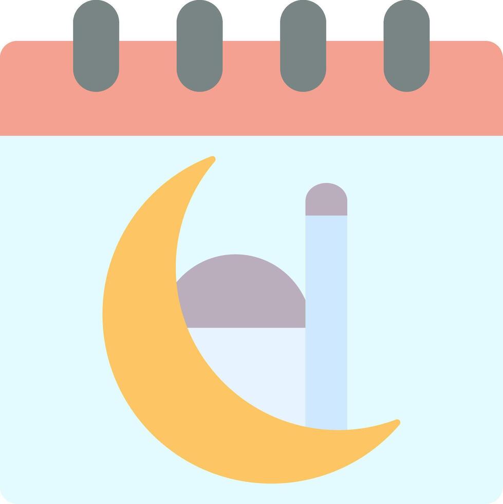 Calendar Flat Light Icon vector