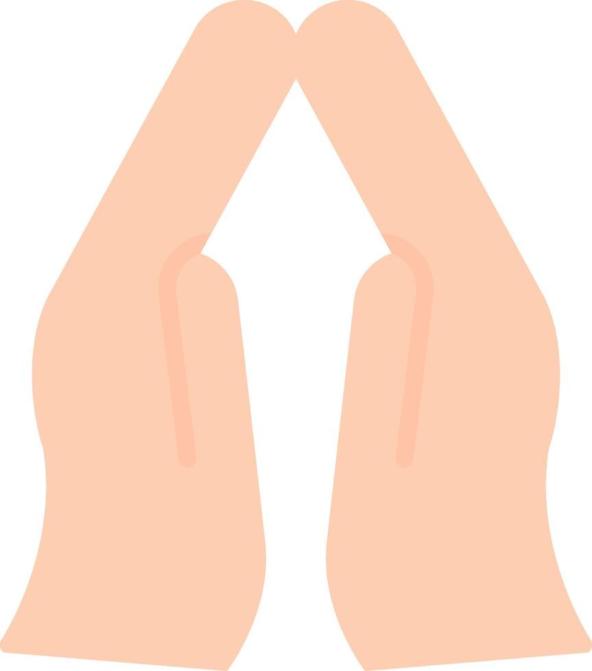 Pray Flat Light Icon vector