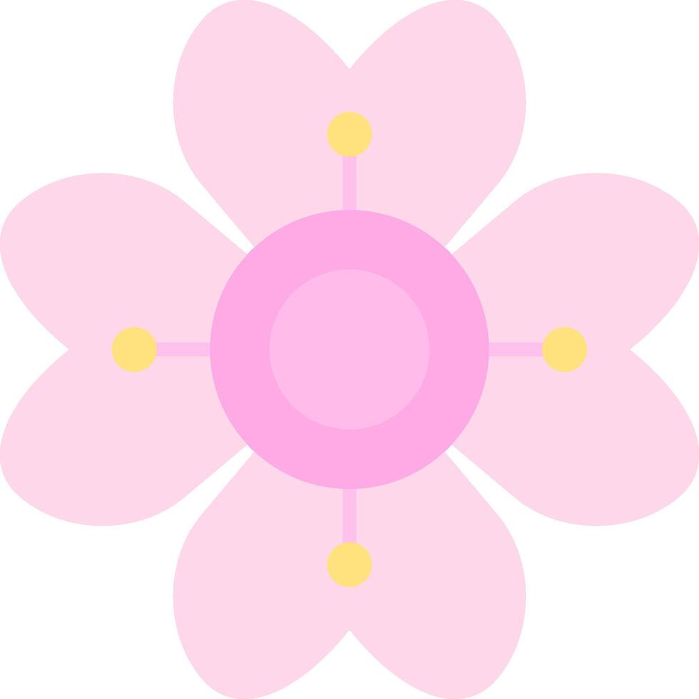 hortensia plano ligero icono vector