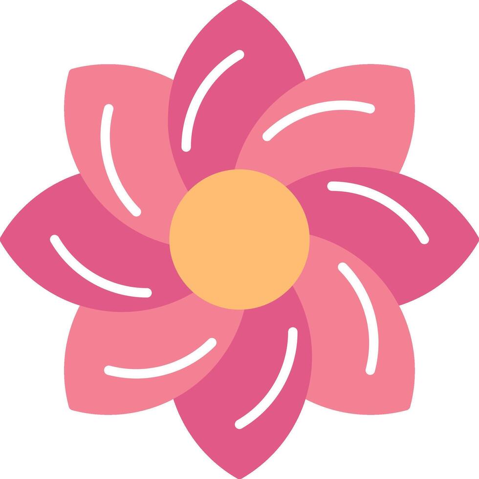 Floral Design Flat Light Icon vector
