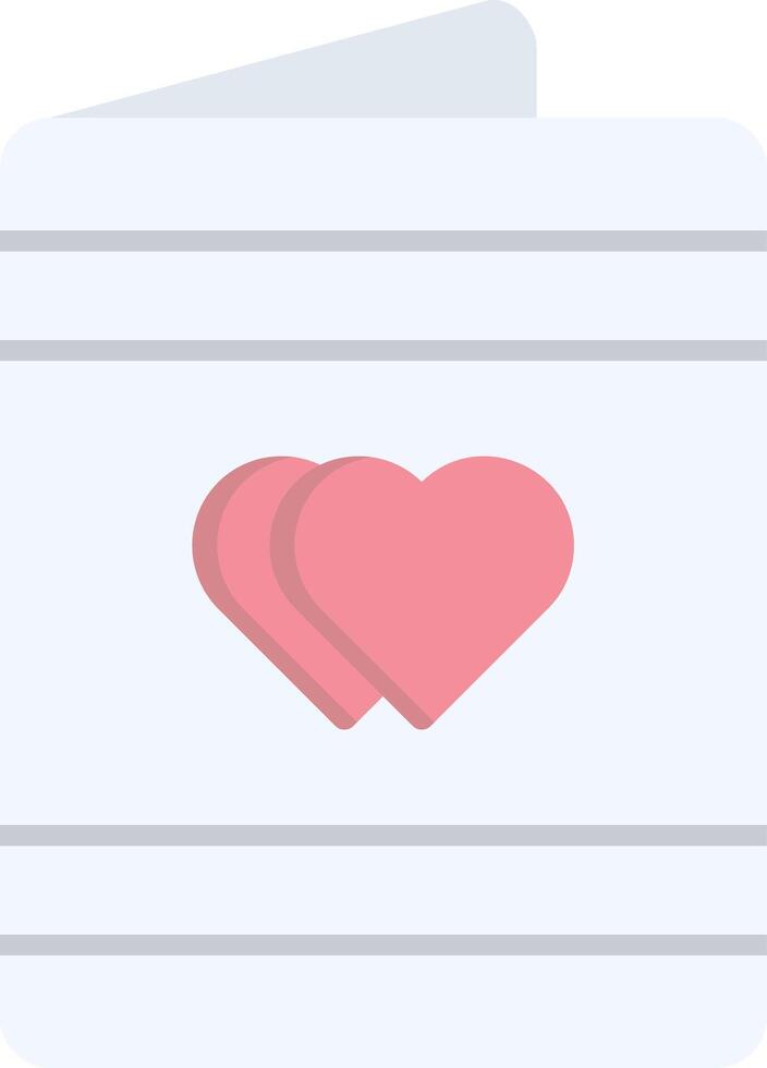 Wedding Card Flat Light Icon vector