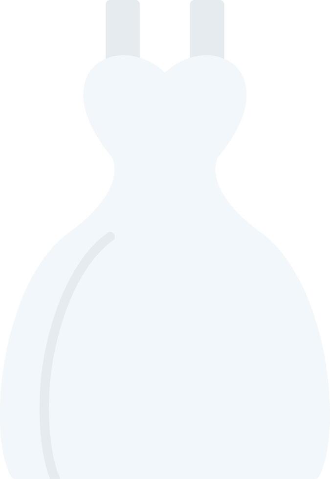 Bride Dress Flat Light Icon vector
