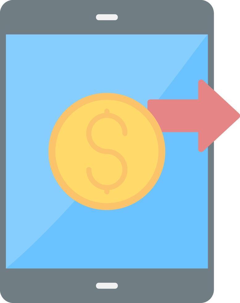 Send Money Flat Light Icon vector