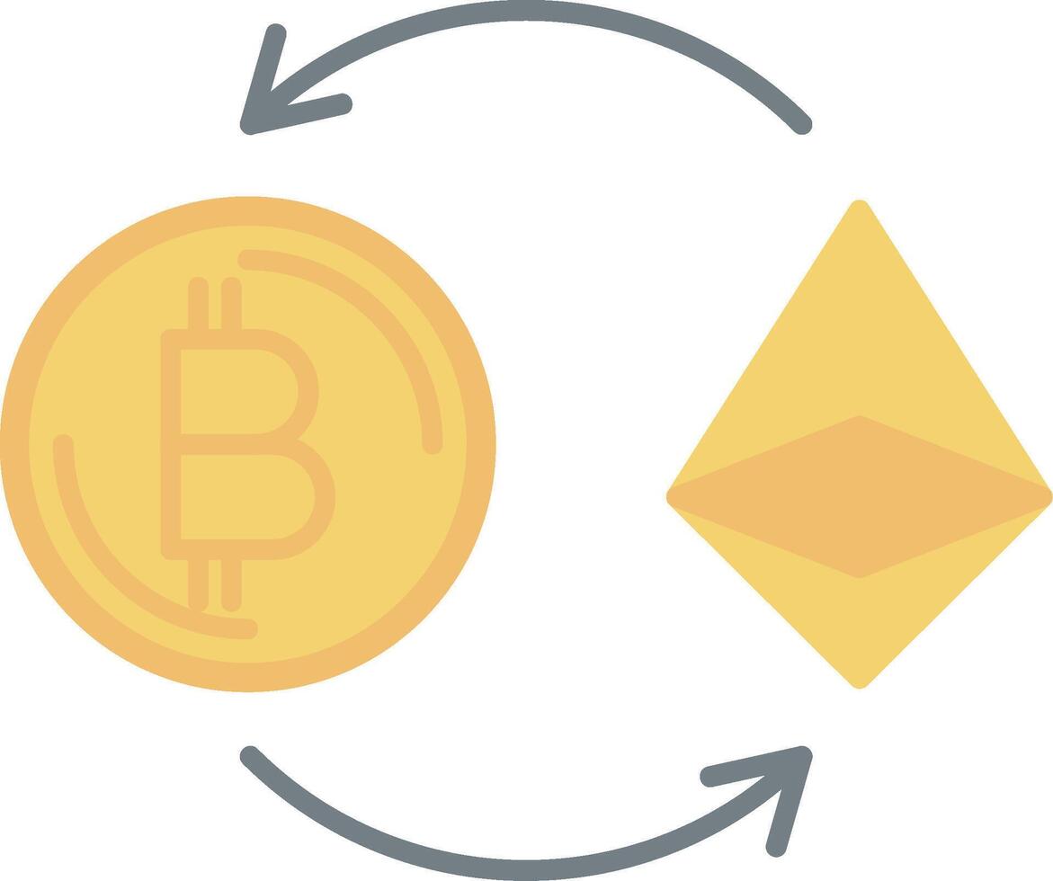 Ethereum Flat Light Icon vector