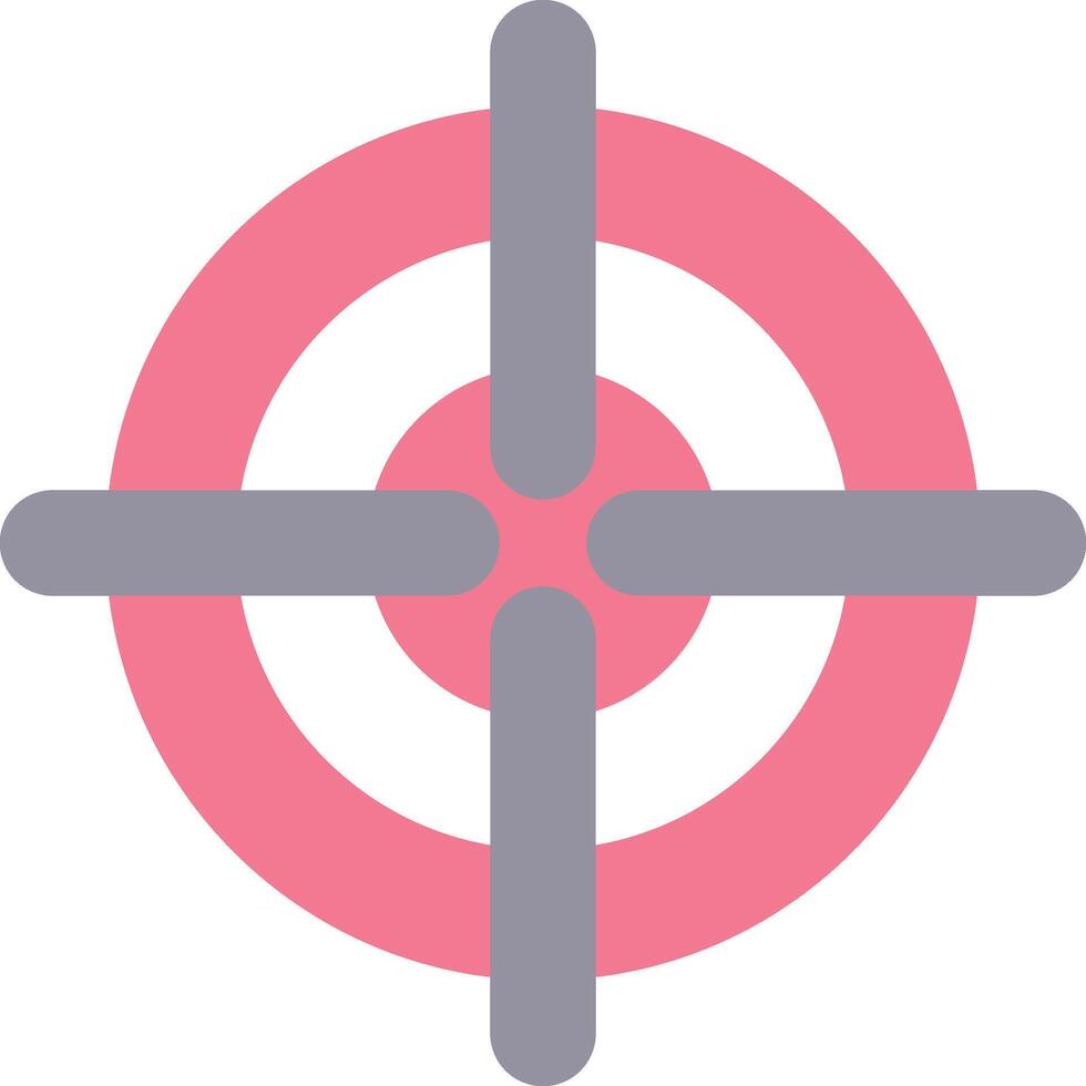 objetivo plano ligero icono vector