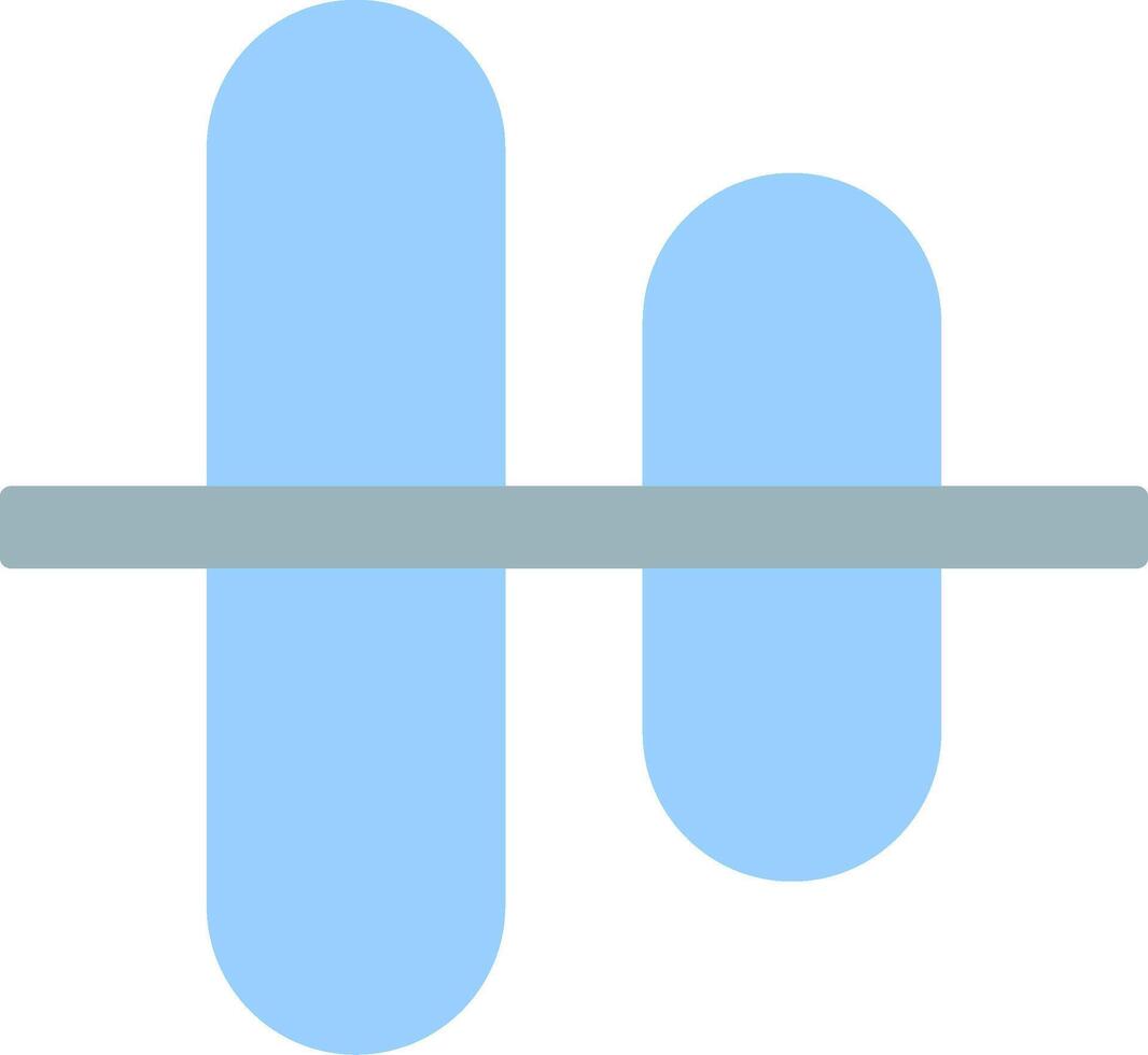 Vertical Align Centre Flat Light Icon vector