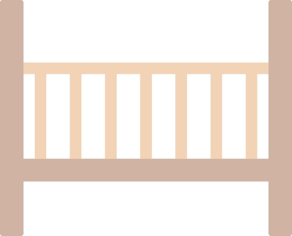 Baby Crib Flat Light Icon vector