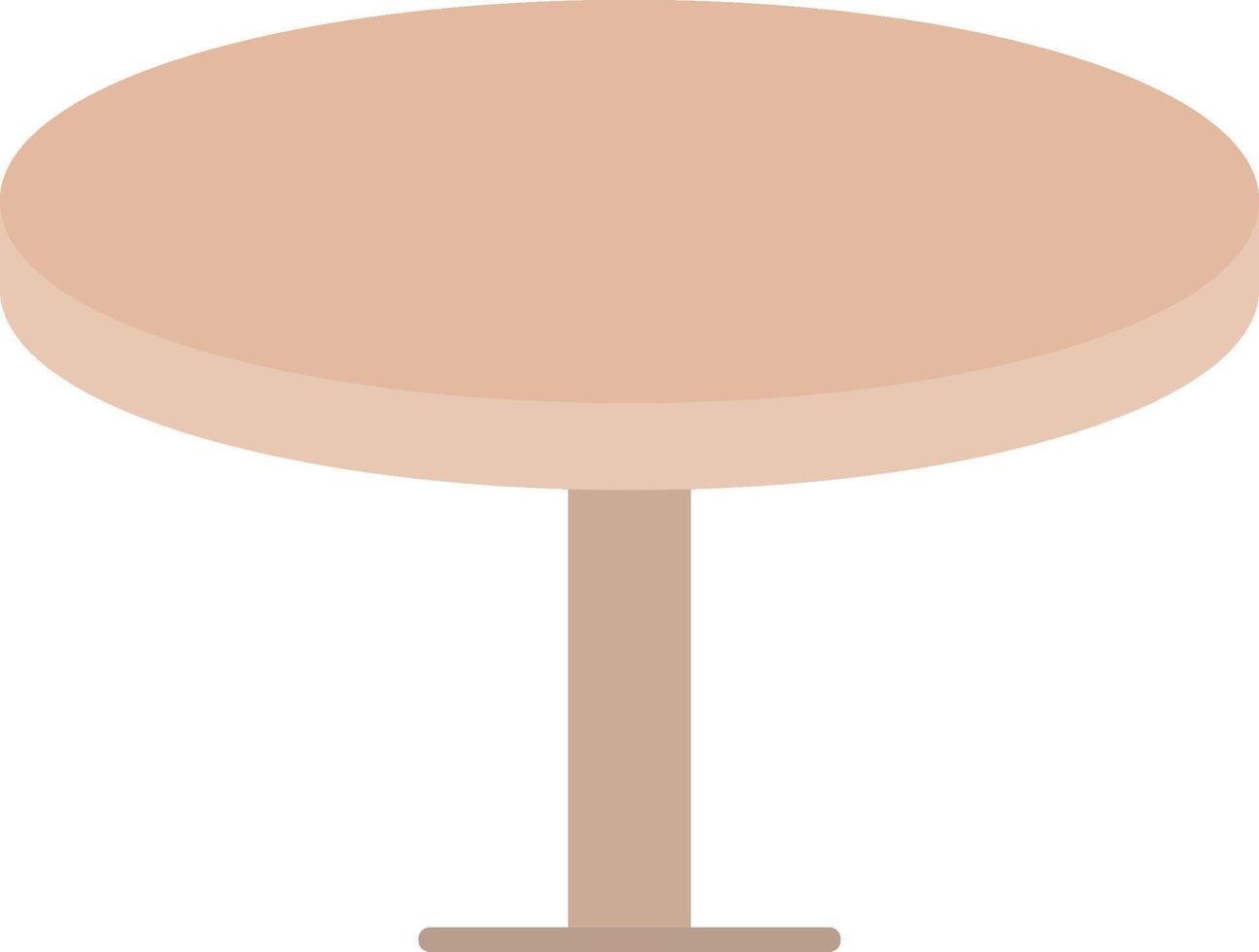 Round Table Flat Light Icon vector