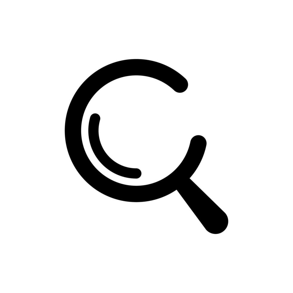 letter c for magnifying glass logo symbol icon vector graphic design