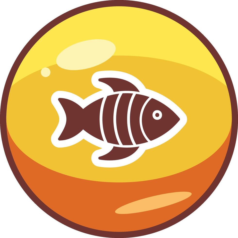 icono de vector de pescado