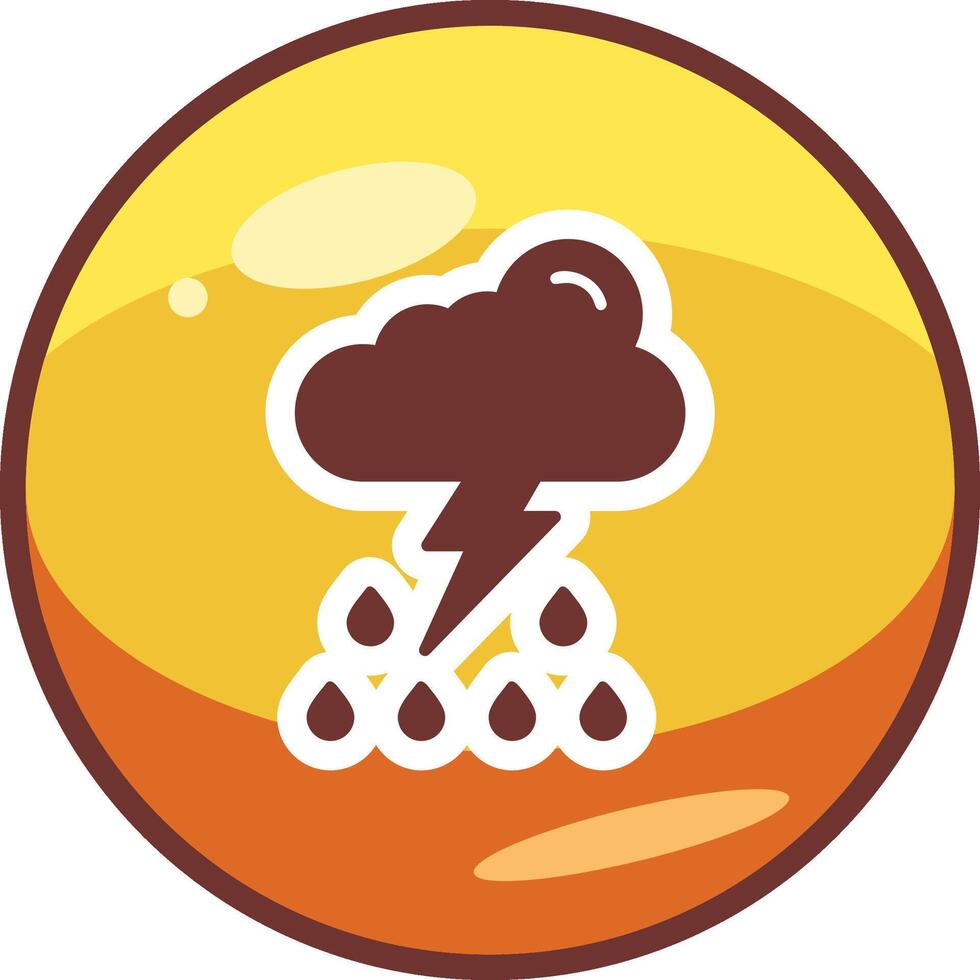 Thunder storm Vector Icon