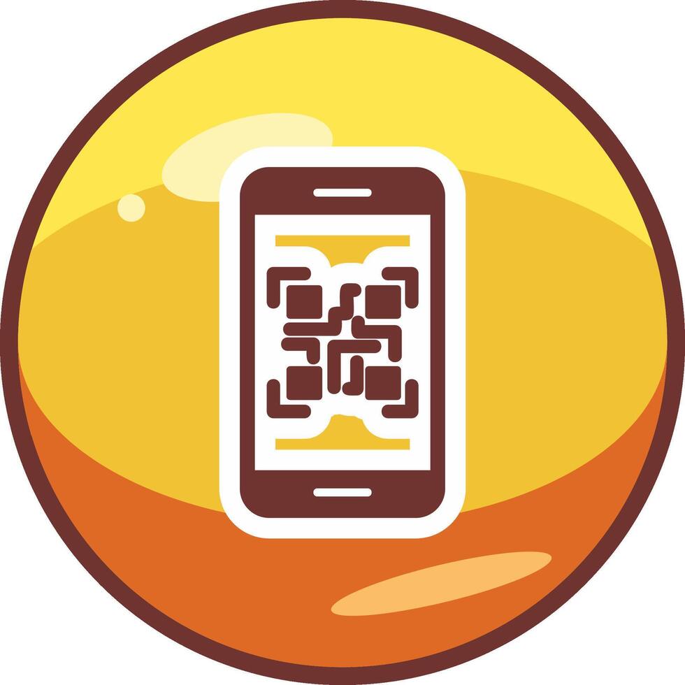 Smartphone Qr Code Vector Icon
