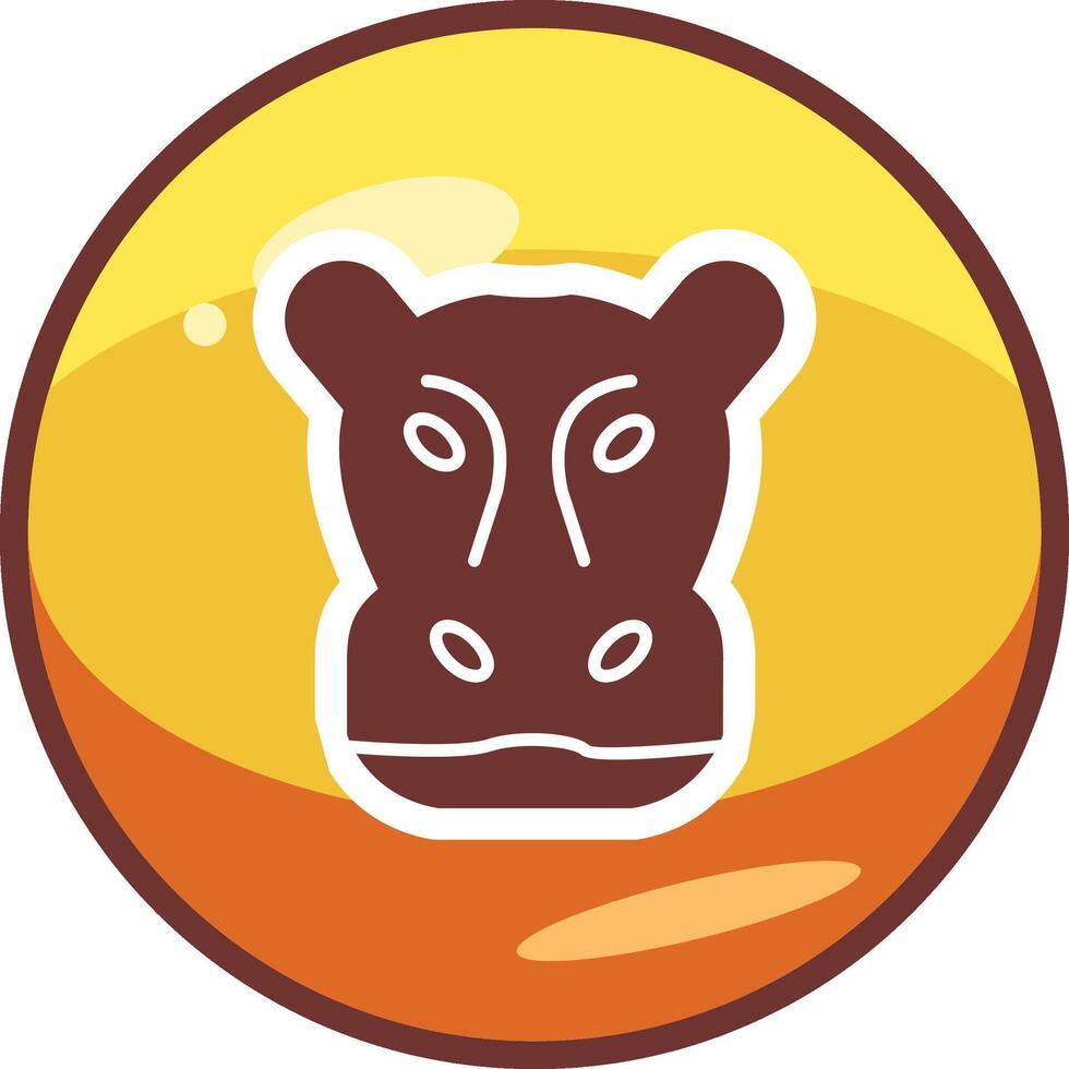 Hippopotamus Vector Icon