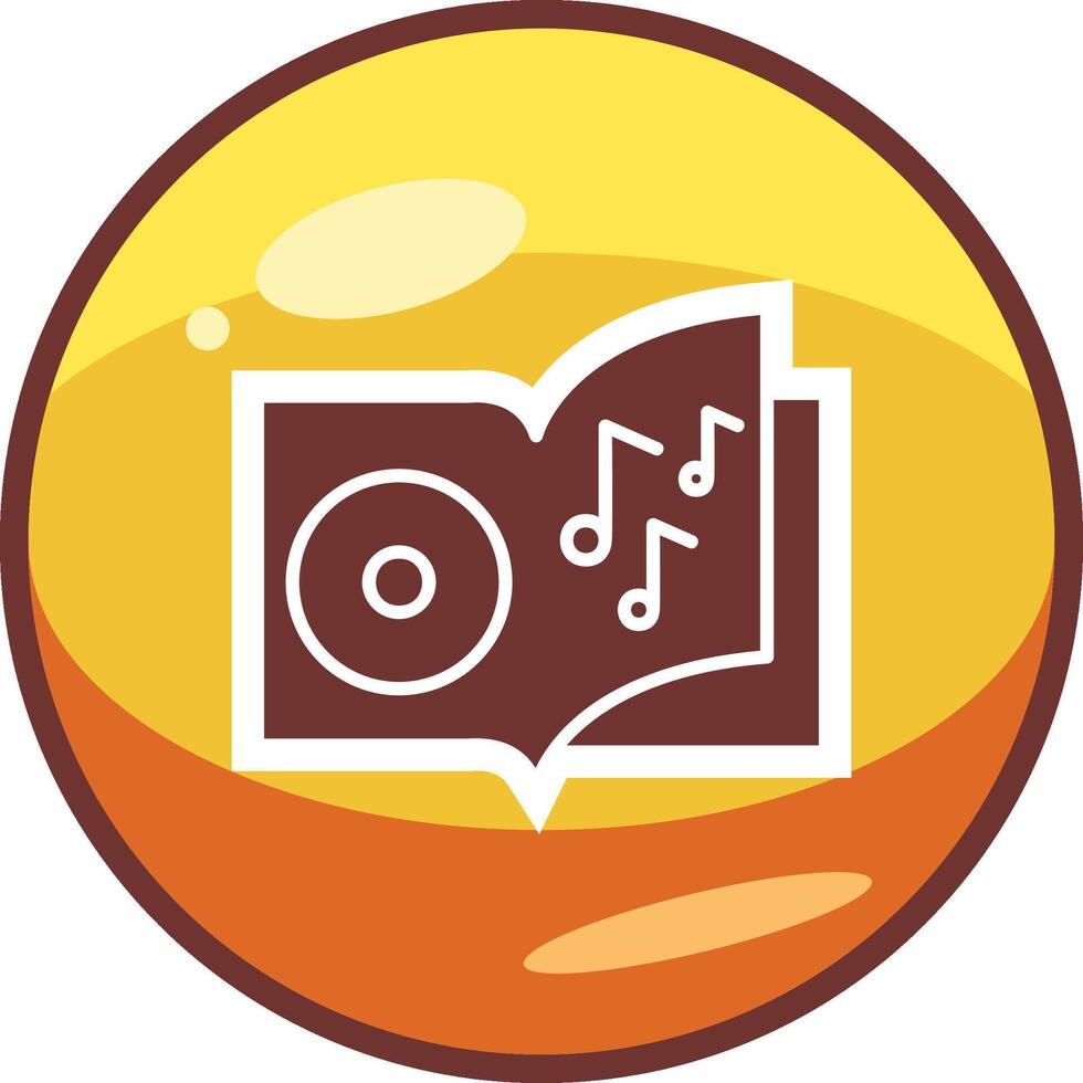 icono de vector de libro de audio