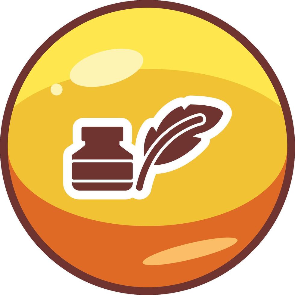 Quill And Ink Vector Icon
